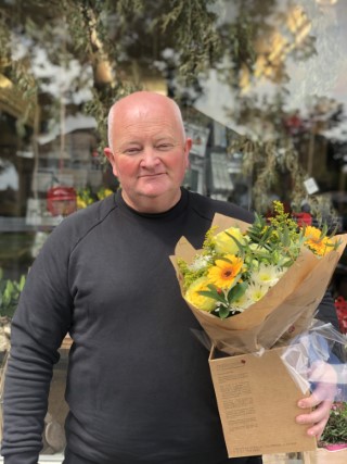 Winner of the British Flower Bouquet, Tom O'Donnell